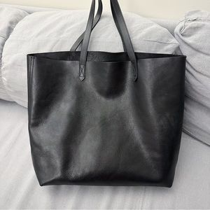 New Madewell The Transport Tote in Black Leather